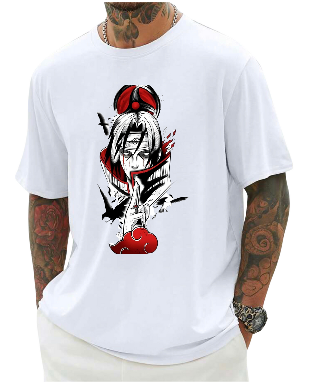 Uchiha Itachi Mangekyo Sharinga T-Shirt Design